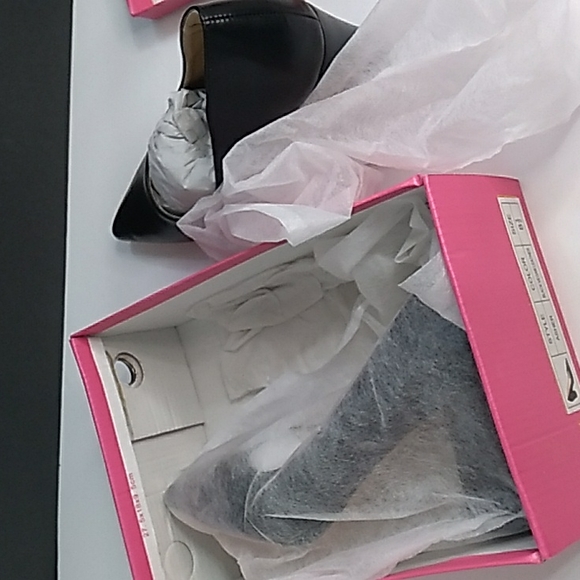 Catherine Malandrino black vegan leather pump heel shoes size 8.5 NEW - Picture 12 of 12